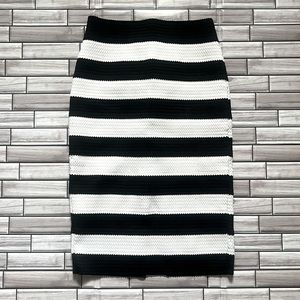 Express Striped Pencil Skirt